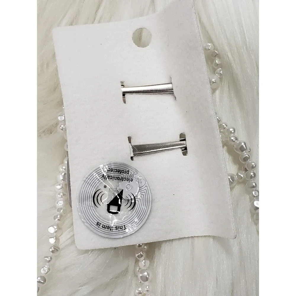 FREE PEOPLE Beaded Bow Barrette Dainty Clip Pin Hair Accessories coquette pearl